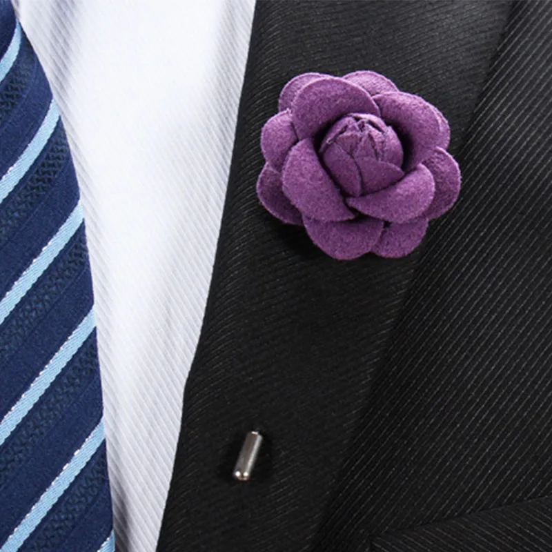 Midger модный мужской костюм Цветочная форма отворот булавка брошь большой цветок