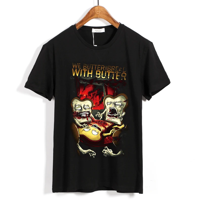 

Мужская футболка в стиле Харадзюку с надписью «We Butter The Bread With Butter Rock», 3D футболка для фитнеса, Забавные футболки Hardrock в стиле хэви-метал, 8 диз...