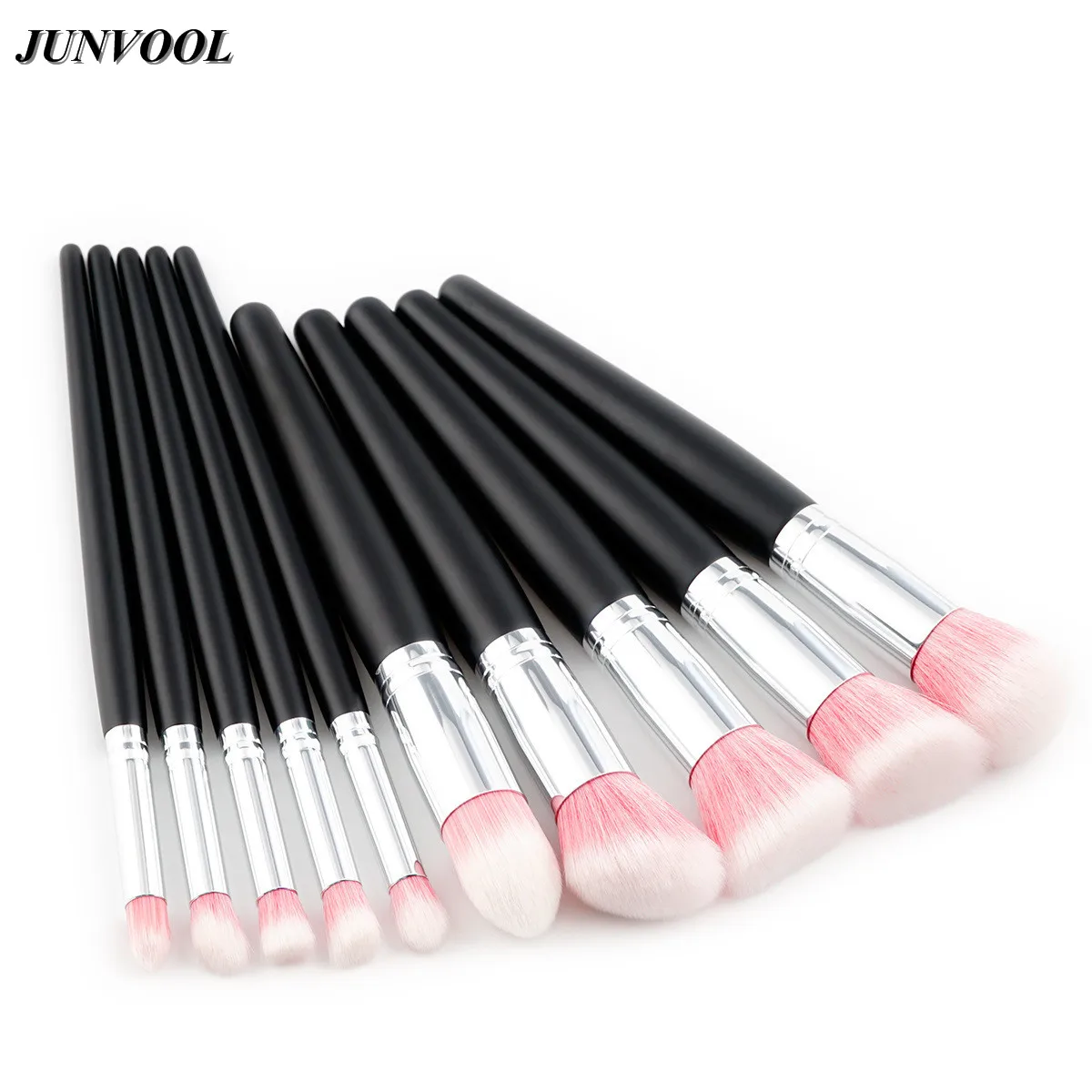 10Pcs Professional Makeup Brush Sets Pink Soft Synthetic Hair Make Up Tools Kit Foundation Cosmetic Beauty Brushes | Красота и