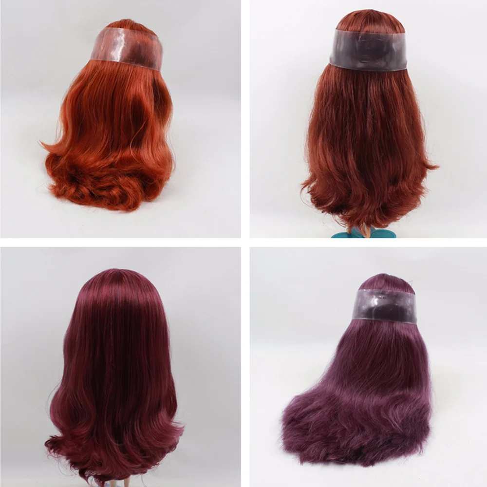 Кукла RBL Blyth головы парики прямые кудрявые включая жесткий Endoconch коричневый
