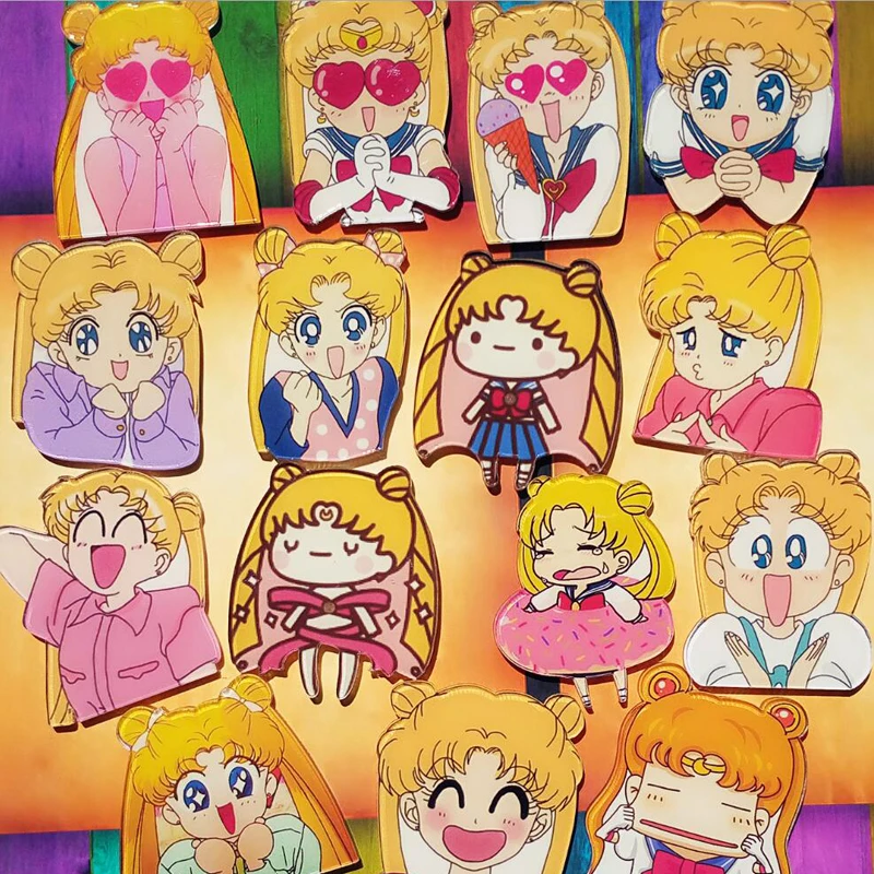 Акриловая брошь мультфильм японское аниме Sailor Moon 1 шт. броши для рюкзака