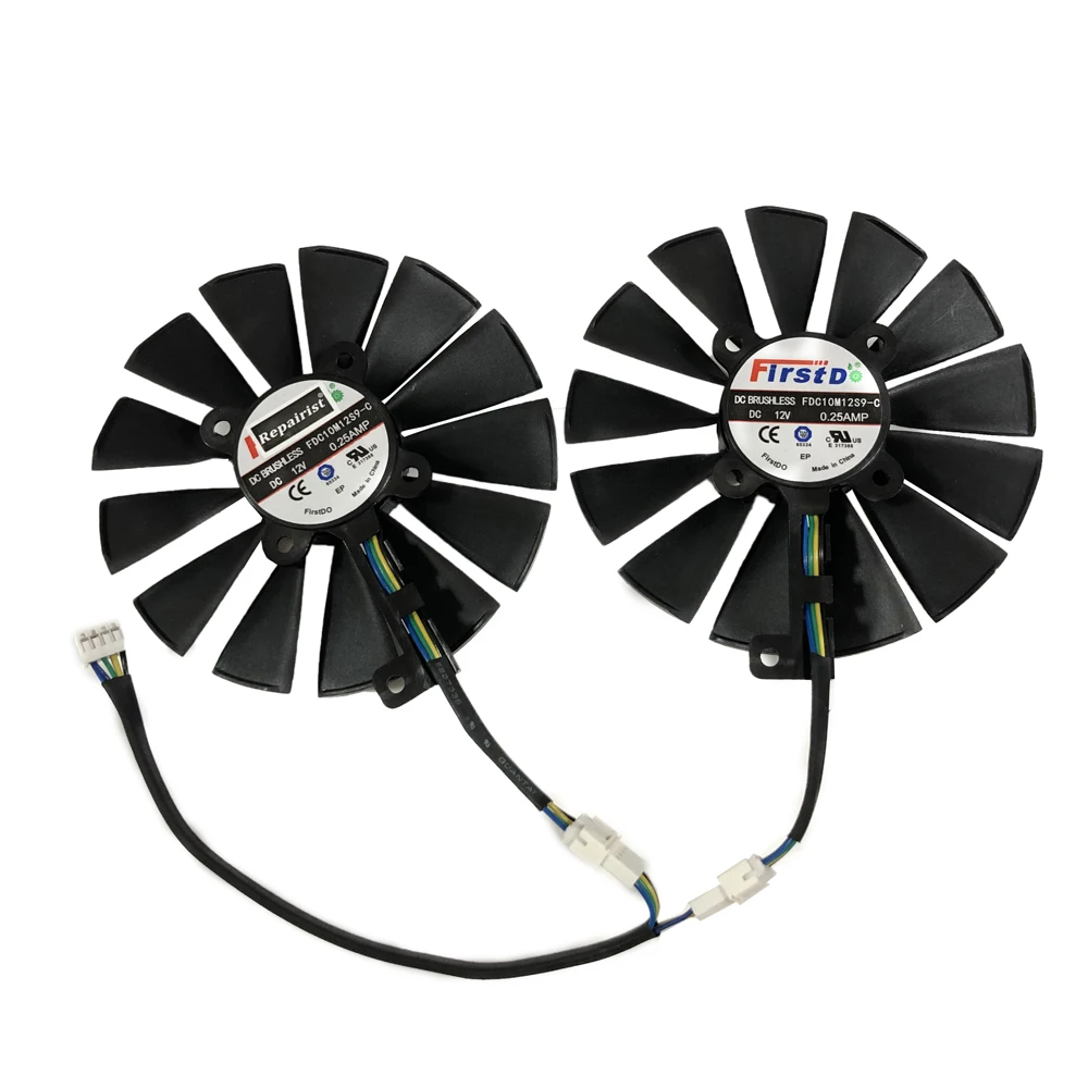 2 шт./компл. 95 мм Новый FDC10M12S9 C кулер для ASUS GTX1080TI двойной RX580 4G ROG STRIX RX570 GTX 1050TI