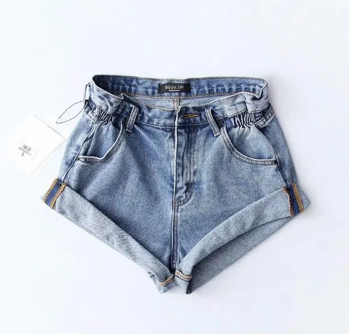 2019 Summer Women Denim Shorts Streetwear High Waist Jeans White Short Trousers | Женская одежда