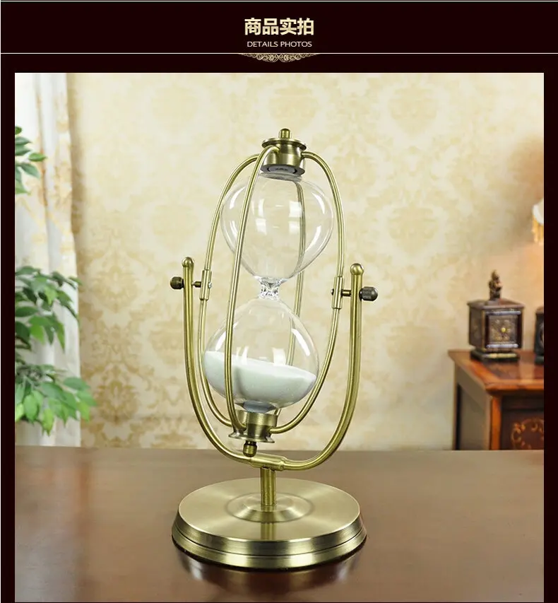 Поворотный латунный цветной металлический мелкий песок 30 мин песочный