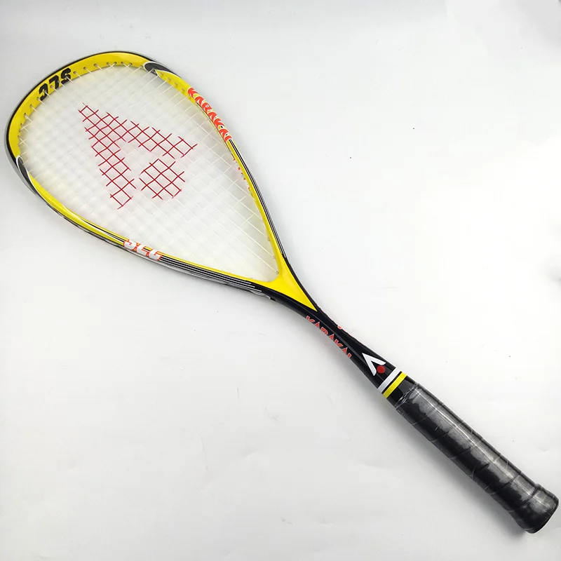 Официальный Karakal карбоновая ракетка для сквоша Padel ракетки спортивные тренировочные рекеты с сумкой Струны для начинающих аксессуары - Цвет: yellow