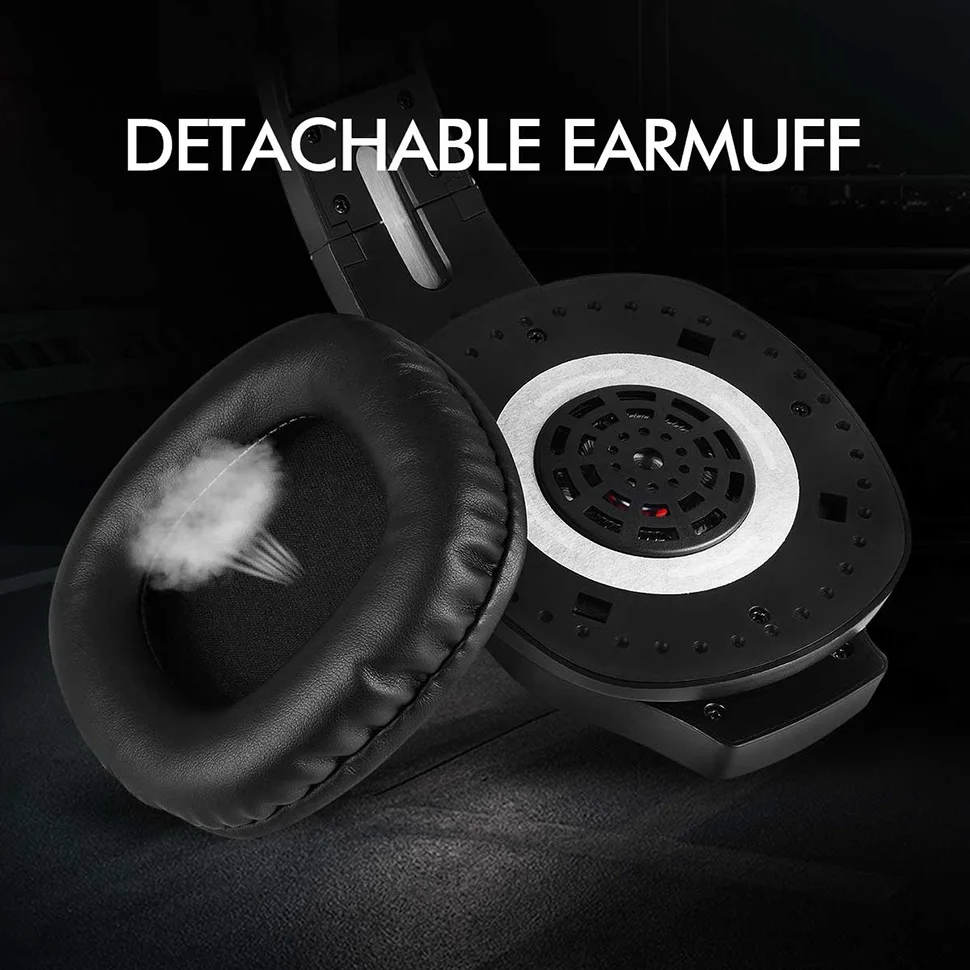 Virtual 7,1 usb-наушники EasySMX VIP002D Игровые наушники Проводная гарнитура с RGB подсветкой микрофон наушники для ПК PS4