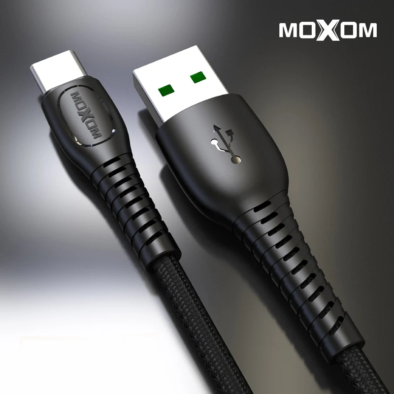 Кабель быстрой зарядки MOXOM Type-C для P20 Pro lite Mate20 10 P10 Plus V10 мобильный usb-кабель