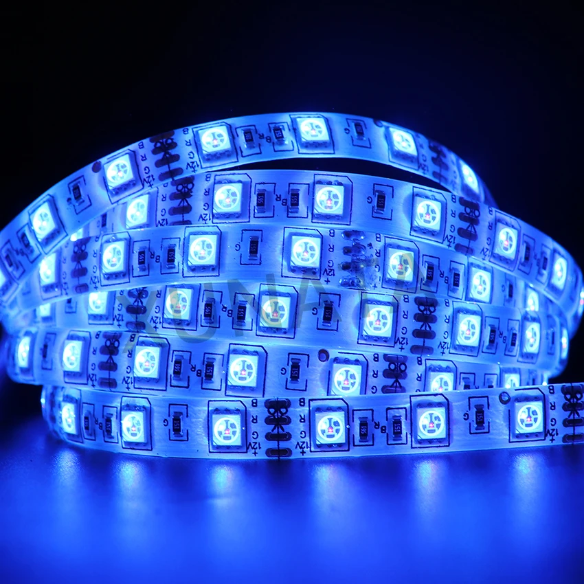 1 м/2 м/5 м Высокое качество 5050 RGB Светодиодная лента DC12V 60 Светодиодный s/m