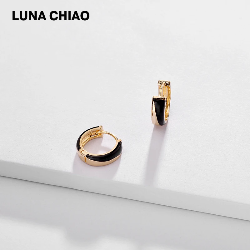 Женские Ювелирные украшения LUNA CHIAO аксессуары эмалированные медные мини серьги