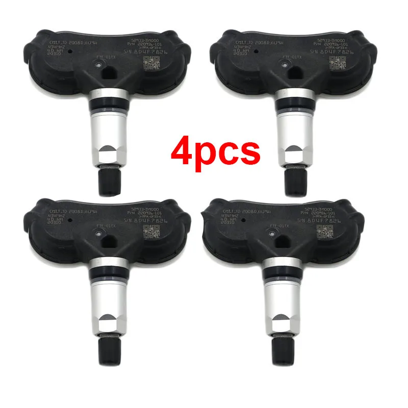 (4) Автомобильный датчик давления в шинах TPMS 52933-3M000 для Hyundai C-Green Centennial Elantra Equus I40 |