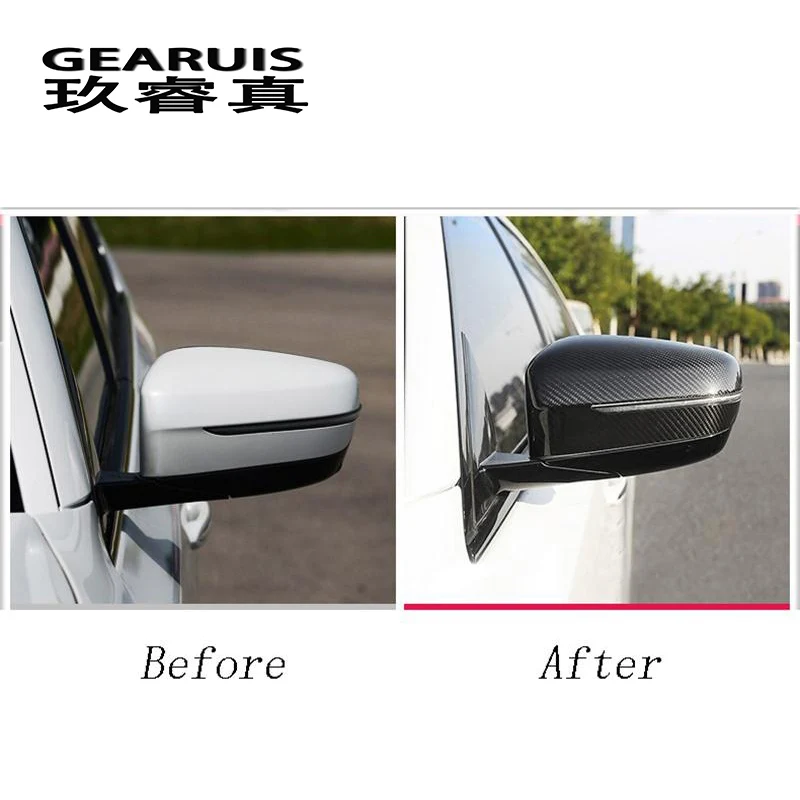 Автомобильный Стайлинг из углеродного волокна Украшение зеркала заднего вида