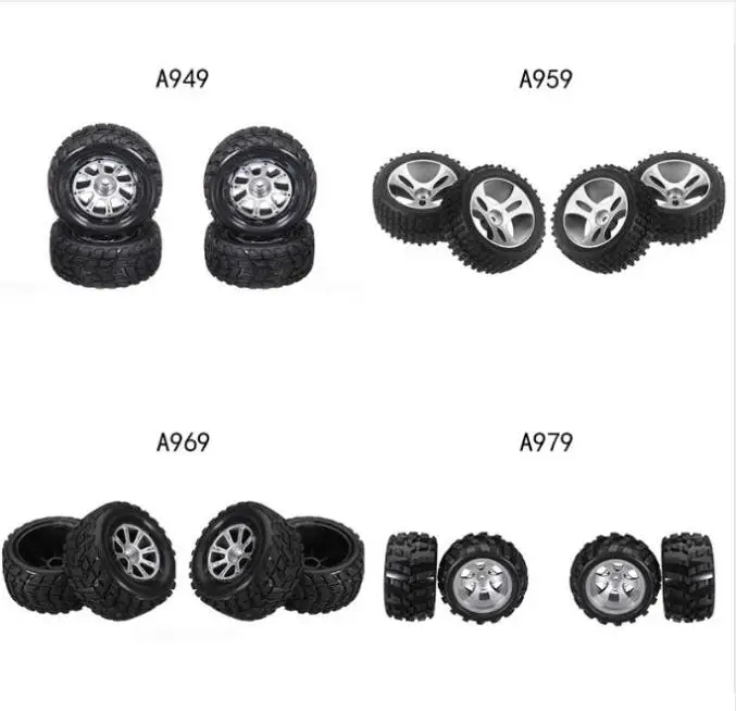 

Wltoys A949 A959 A959-B A969 A969-B A979 A979-B 1/18, запчасти для радиоуправляемых автомобилей, оригинальная шина, 4 шт.