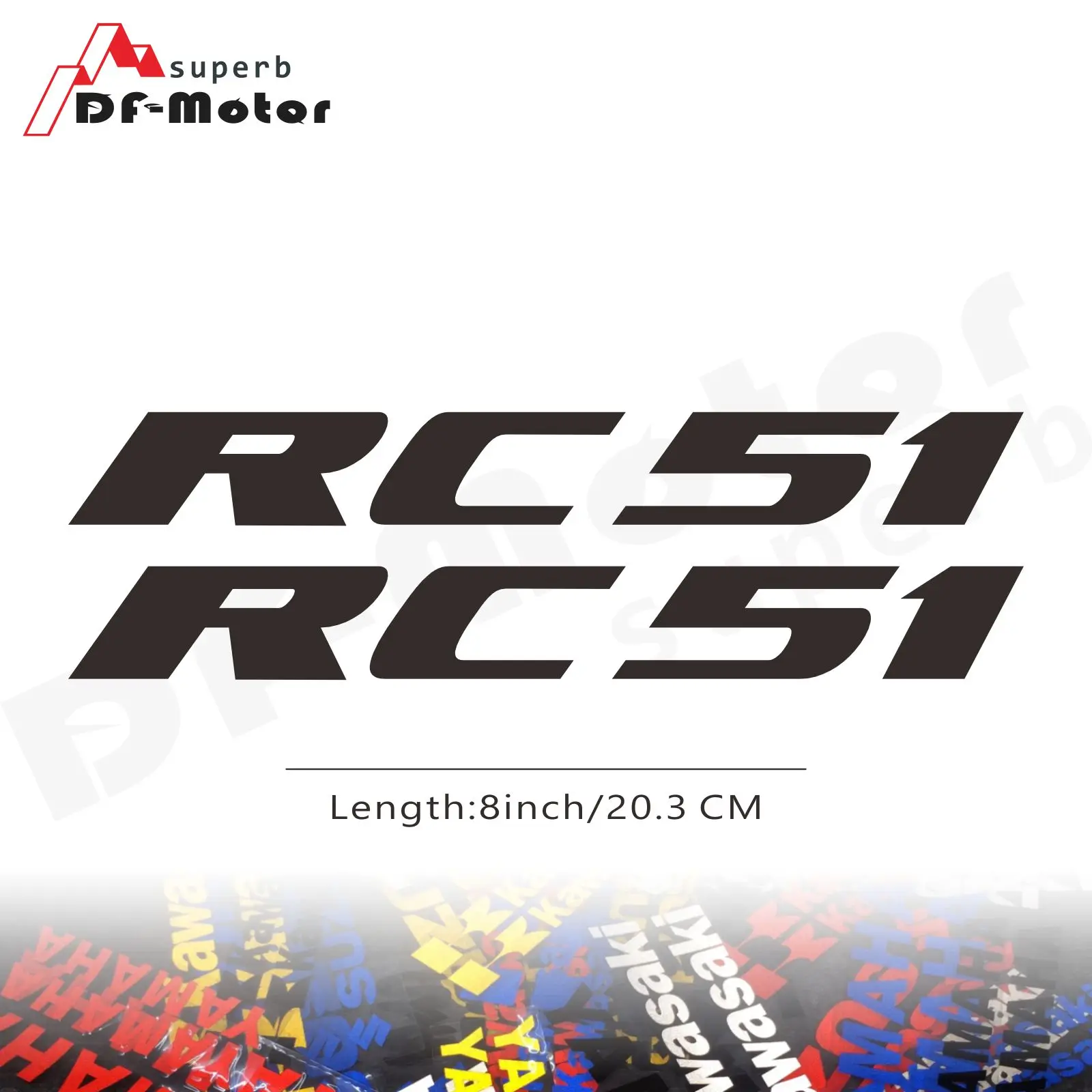 

8 дюймов Светоотражающая наклейка для мотоцикла автомобиля наклейка колеса шлем с обтекателем Наклейка для HONDA RC51 RVT RC 51