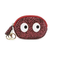 fashion design big eyes cartoons purse wallets small cute cartoon kawaii card holder key chain money bags for girls a137