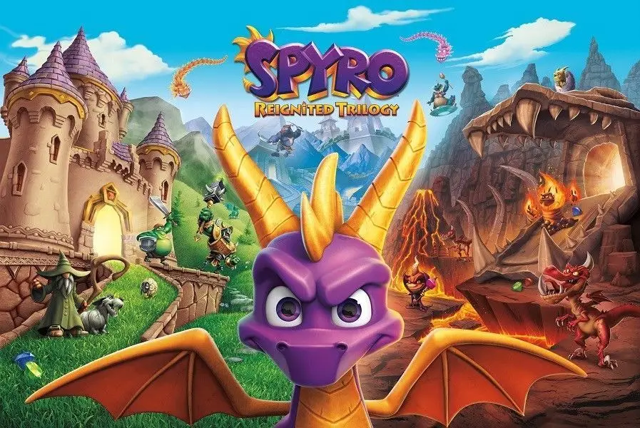 Q1538 Плакаты и принты Spyro Reignited Trilogy 20x30 24x36 видеоигры художественный постер картина