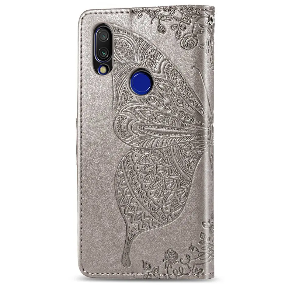 Чехол-книжка для Xiaomi Redmi 7, бумажник из искусственной кожи чехол для Xiaomi Redmi 7, чехол с бабочкой, чехол для телефона s, чехол для Redmi 7