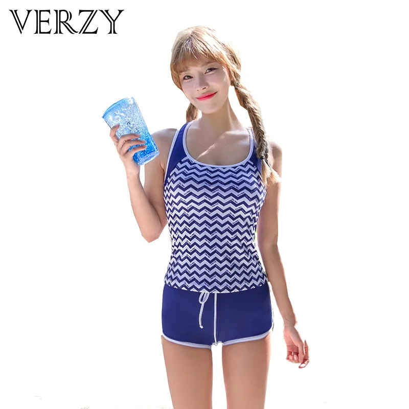 2017 Танкини комплект Женский из двух предметов купальный костюм с низким вырезом