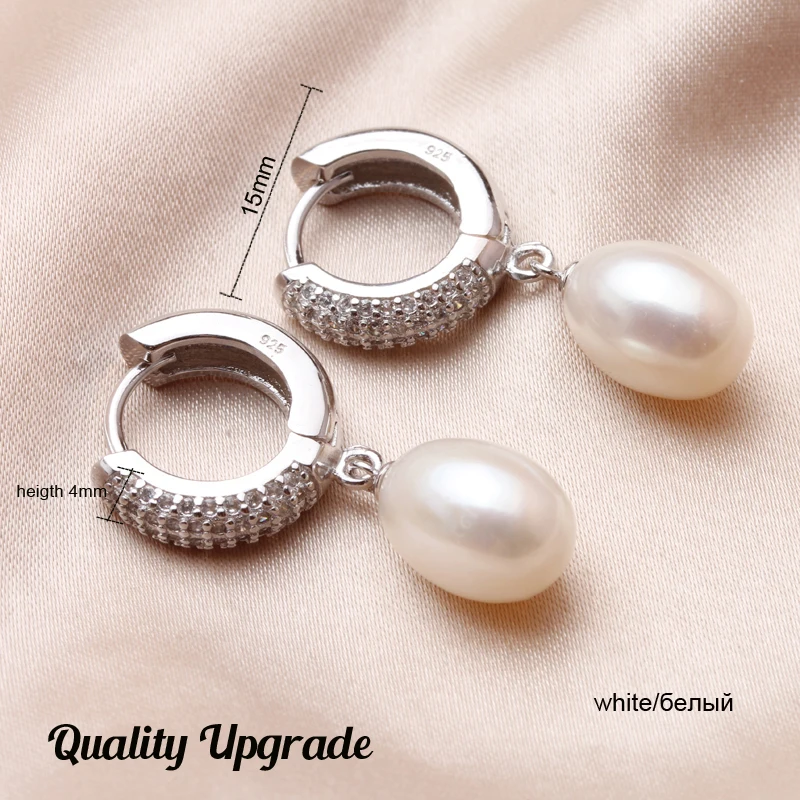 Модные элегантные серьги с жемчугом свадебные из стерлингового серебра 925 пробы