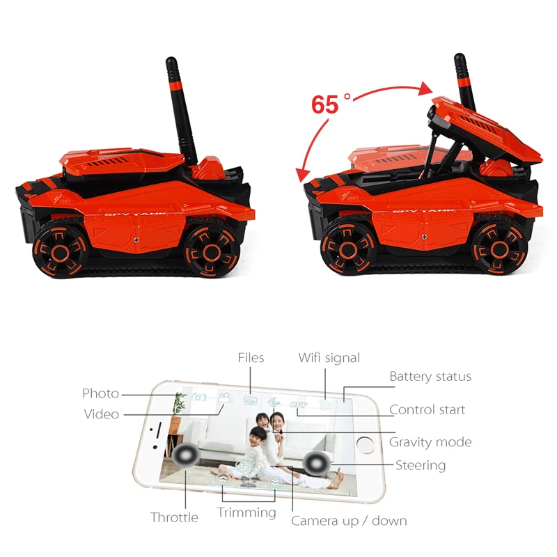 Global Drone Smart rc Танк Wi-Fi FPV камера приложение управление Voiture Telecommande робот игрушки танк RC автомобиль игрушки для мальчиков