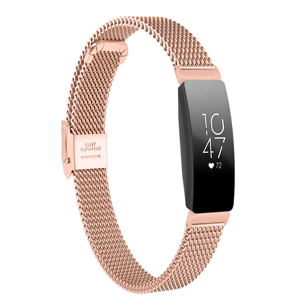 4 цвета миланские двойные безопасные часы с застежкой для Fitbit Inspire из нержавеющей