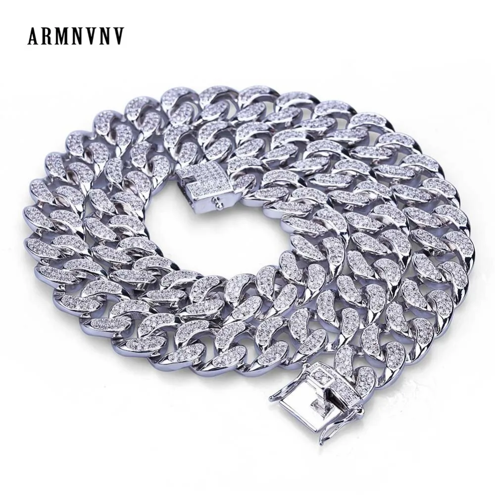Мужская медная цепочка ARMNVNV в стиле хип-хоп ожерелье с кубинской цепочкой