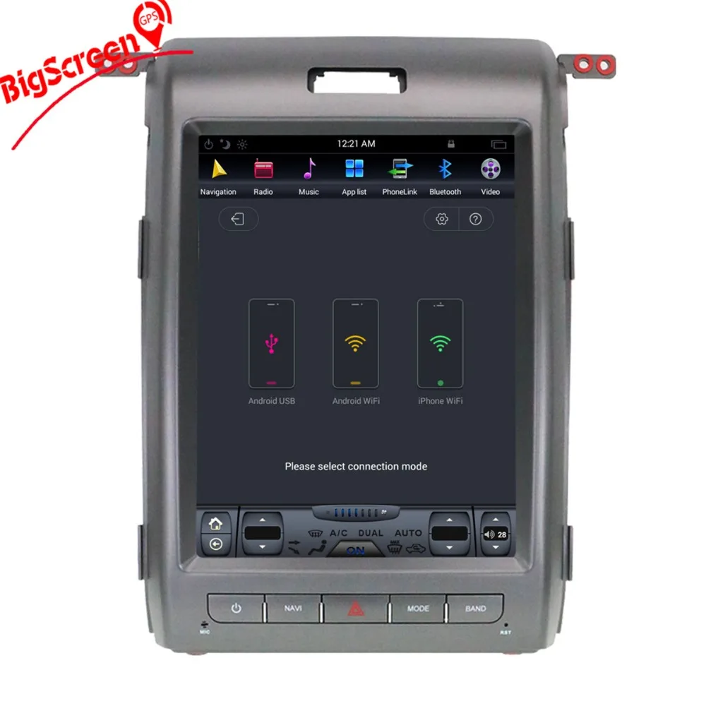 12 1 "Tesla style pure Android 6 0 Автомобильный dvd-плеер без gps-навигатора для Ford F150 2009-2014