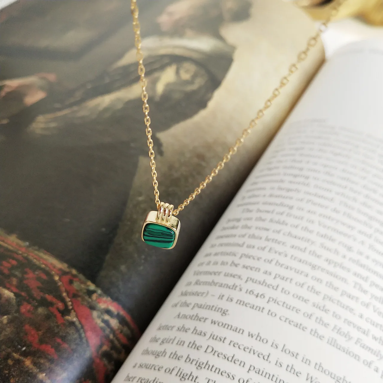 Ожерелья из стерлингового серебра 925 пробы квадратные бирюзовые подвески Stria 18 К