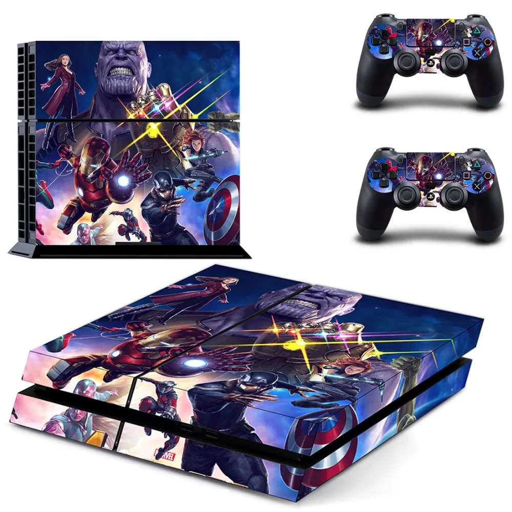 Виниловая наклейка для консоли Playstation 4 и 2 контроллеров PS4|Наклейки| |