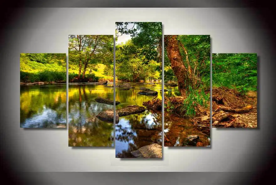 

Modern Canvas Painting Summer Nature Wall Art Modular Pictures Home Decor Wall Pictures For Living Room 5pcs Cuadros Decoracion