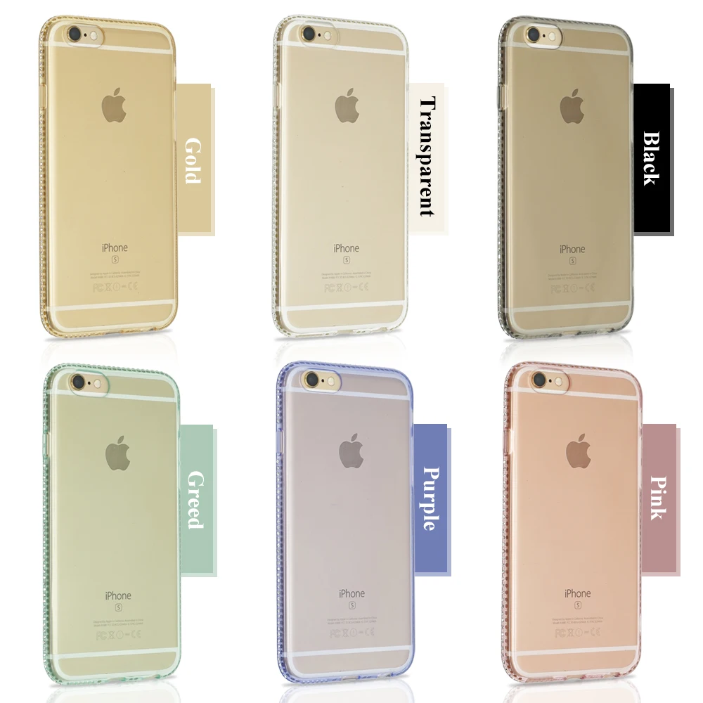 Portefeuille для iPhone 7 Чехол блеск силиконовые милый diamond чехол 6 Plus s 5 5S телефон SE палец