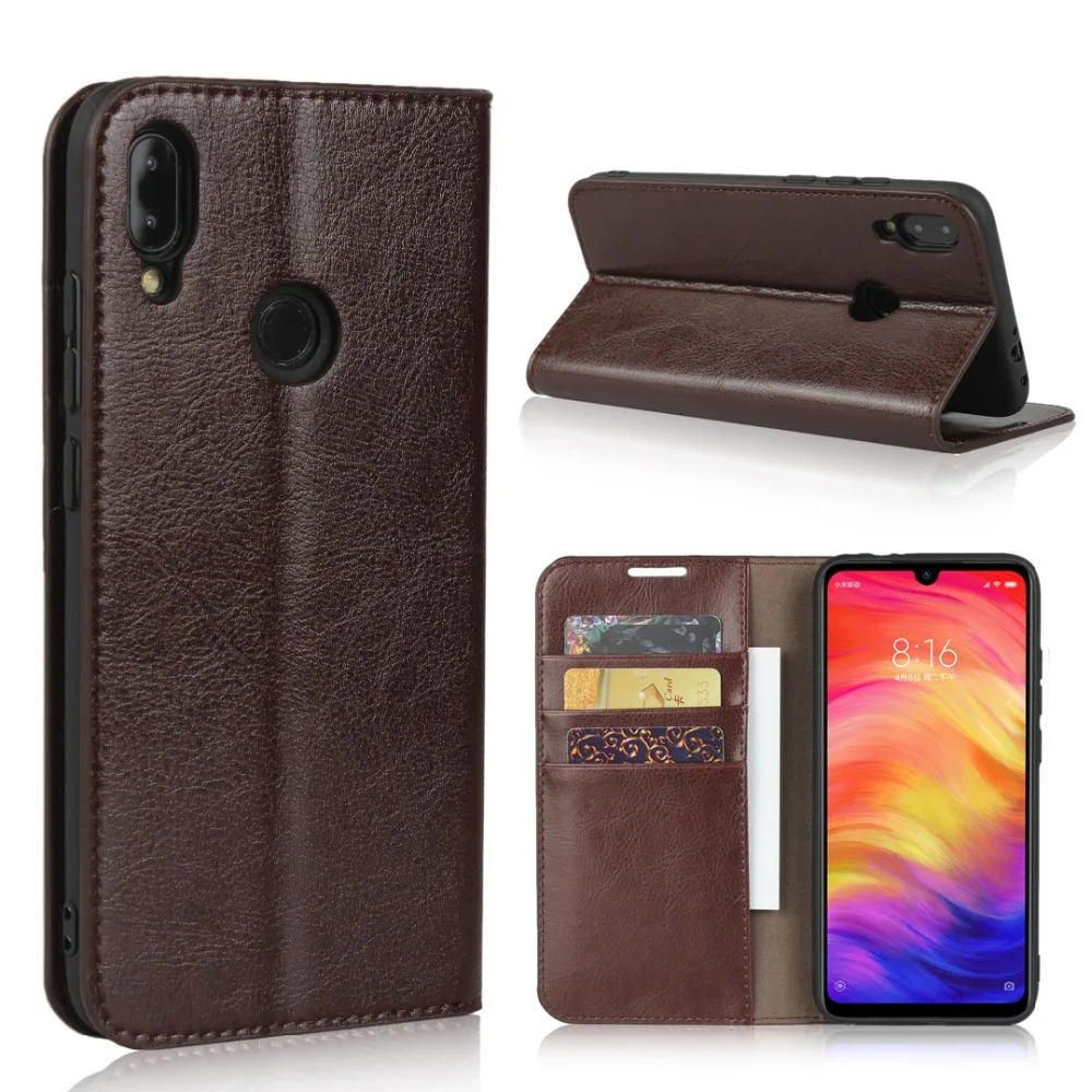 Классический чехол-книжка из натуральной кожи для Xiaomi Redmi K20 7A 6 6A 6 Pro, чехол-кошелек для Redmi Note 7 Hongmi Note 6 5 4X 5A Prime