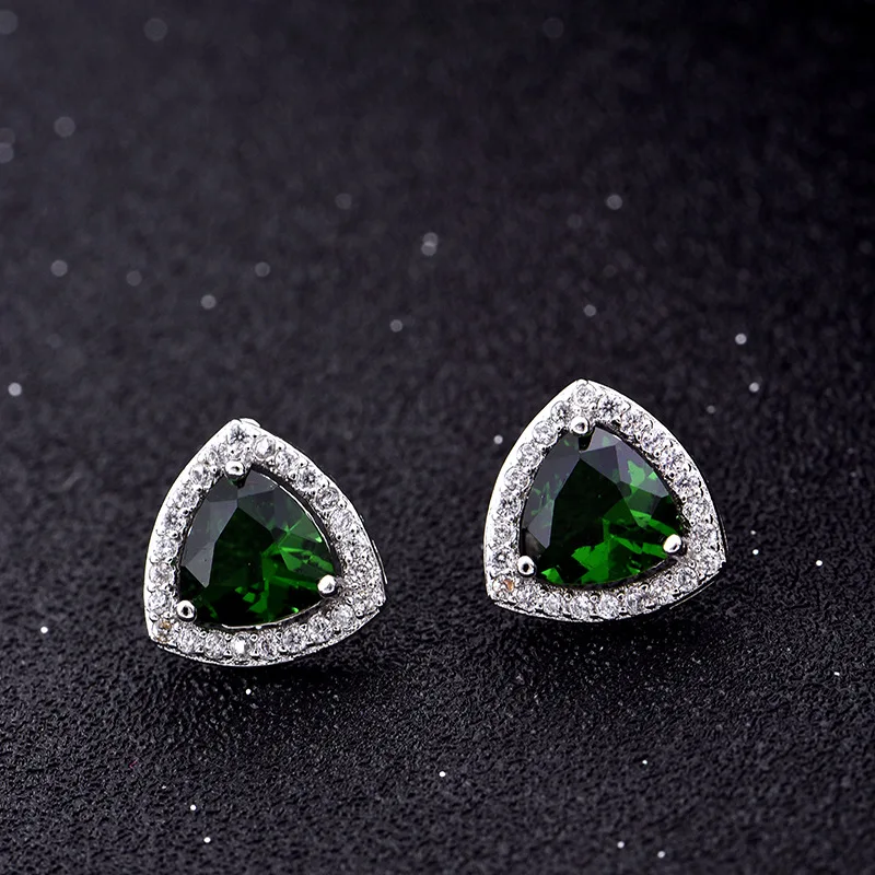 Женские серьги гвоздики и ожерелье с Зелеными камнями|earrings and necklace|necklace earringswomen