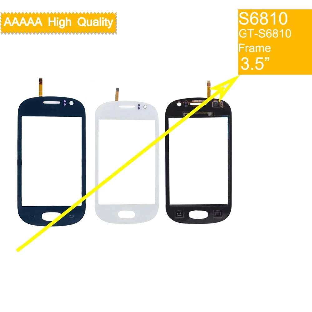 S6810 сенсорный экран для samsung Galaxy Fame DUOS S6810 GT-S6810 сенсорный экран дигитайзер стекло Передняя панель синий белый