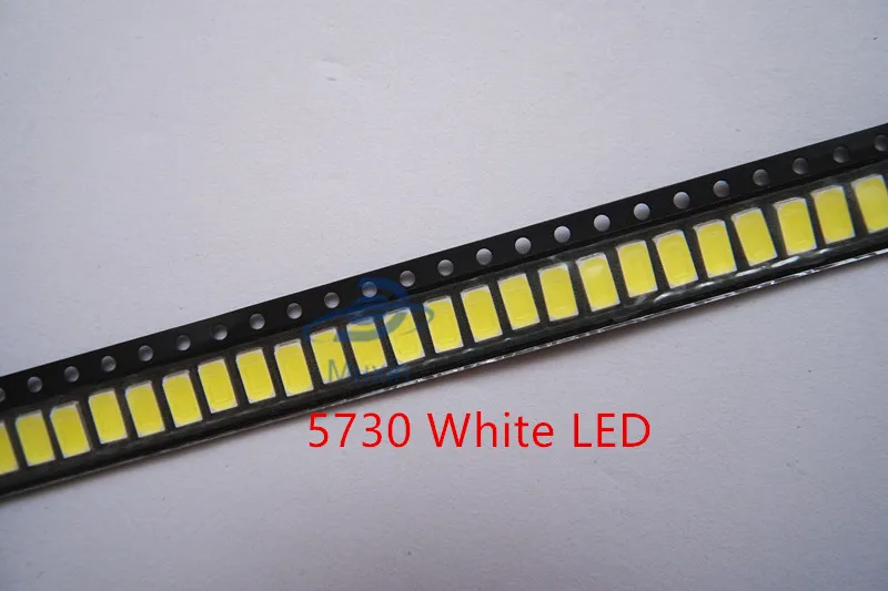 100 шт 5630/5730-CW/WW 0.5W-150Ma 50-55lm 6500K белый светильник SMD 5730 5630 светодиодный 5730 диоды(3,2~ 3,4 в