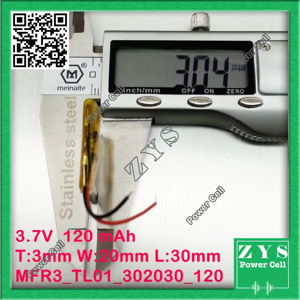 Литий-полимерная батарея 302030 3 7 в 120 мАч с защитной платой для КПК планшетов