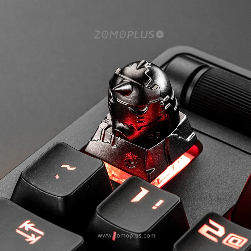Zomo Стальной алхимик Альфонс Элрик Armor Artisan Keycap CNC Анодированный Алюминиевый
