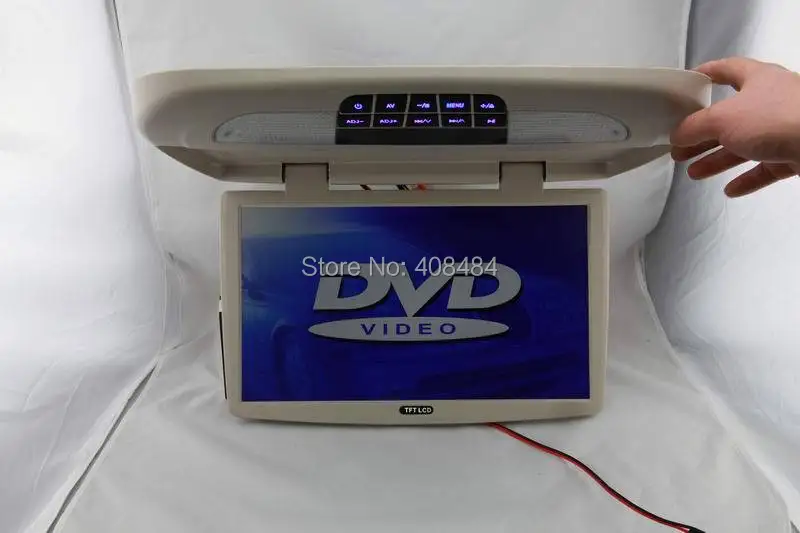 Автомобильный монитор с откидным креплением на крышу 18 5 дюйма dvd плеер USB SD FM ИК