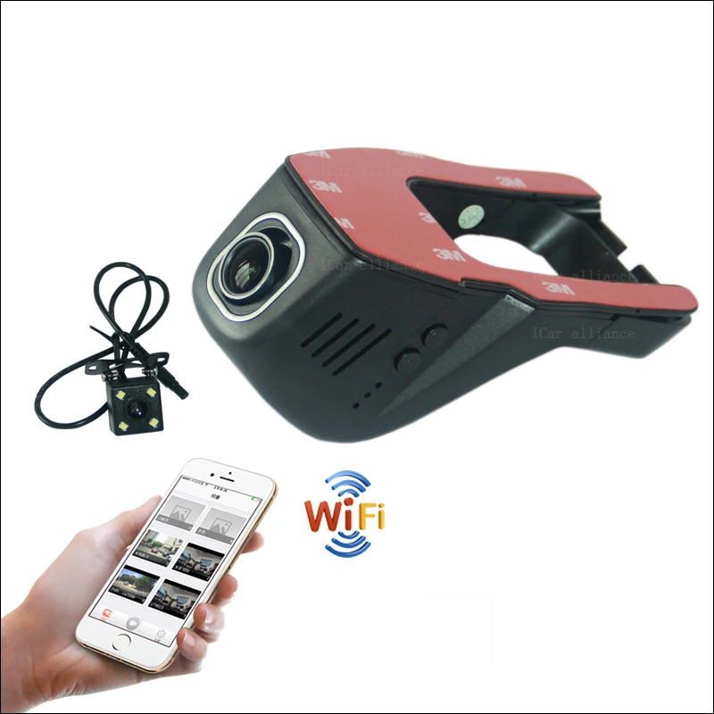Dual Camera BigBigRoad автомобильный Wifi DVR для hyundai ix25 ix35 veloster Sonata Santa Fe mistra elantra видеорегистратор Двойной объектив dashcam - Название цвета: Dual Camera