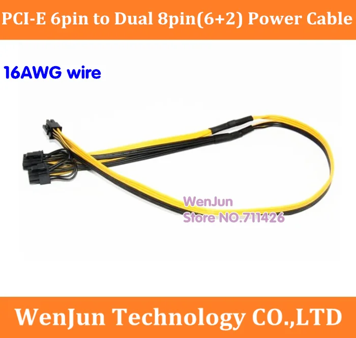 

Кабели питания PCI e Molex с 6-pin на два порта PCI-e 8-pin 6 + 2pin PCI Express