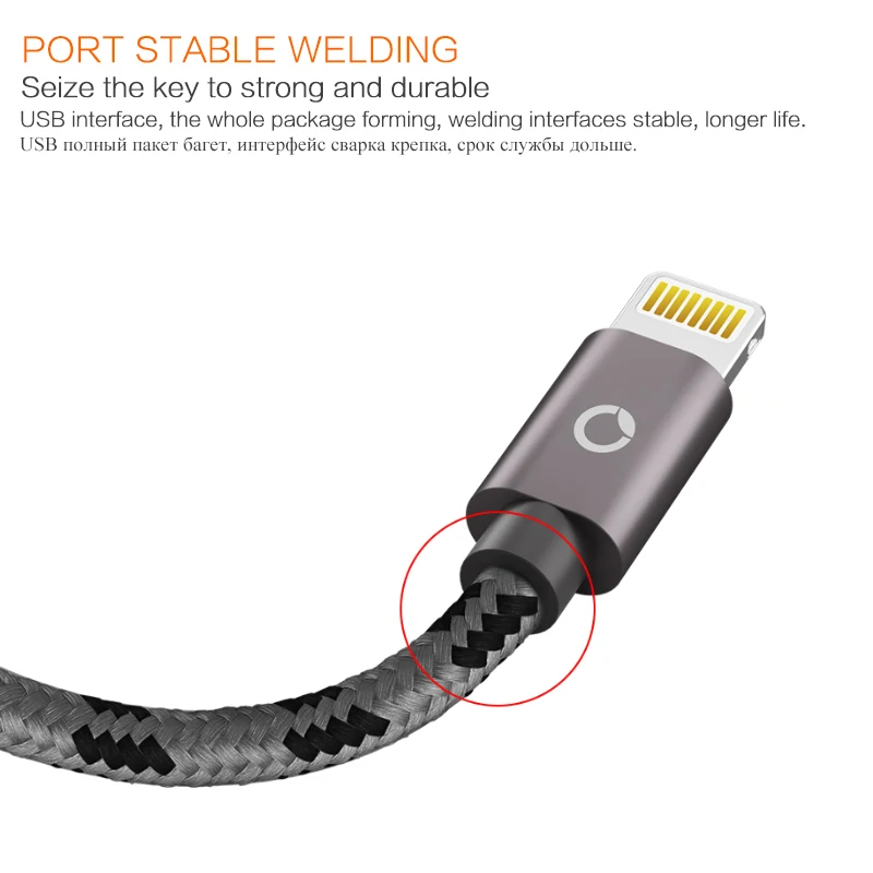 USB кабель PZOZ Lightning для быстрой зарядки MFI кабели i6 iphone X 8 7 6 6s Plus 5s 5se ipad air мобильный