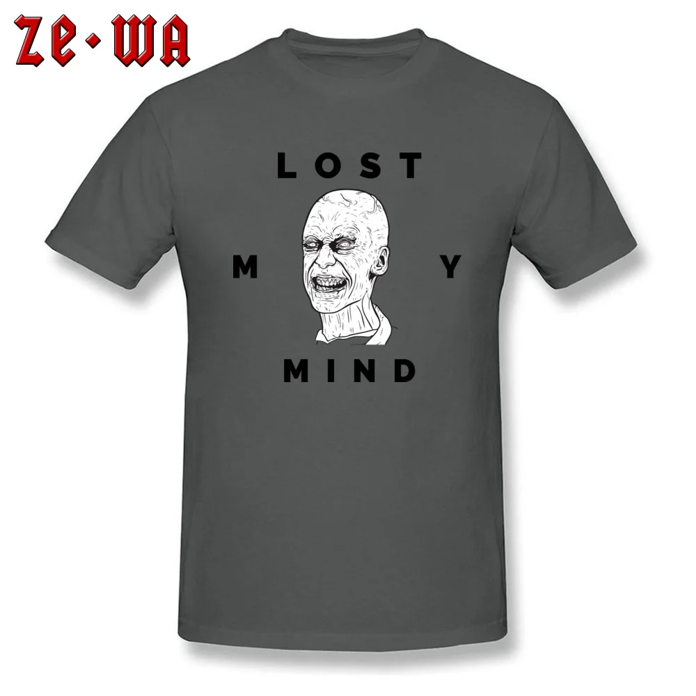 Футболка Crazy Guys Мужская футболка белая с надписью Lost My Mind Horror Топы И Футболки