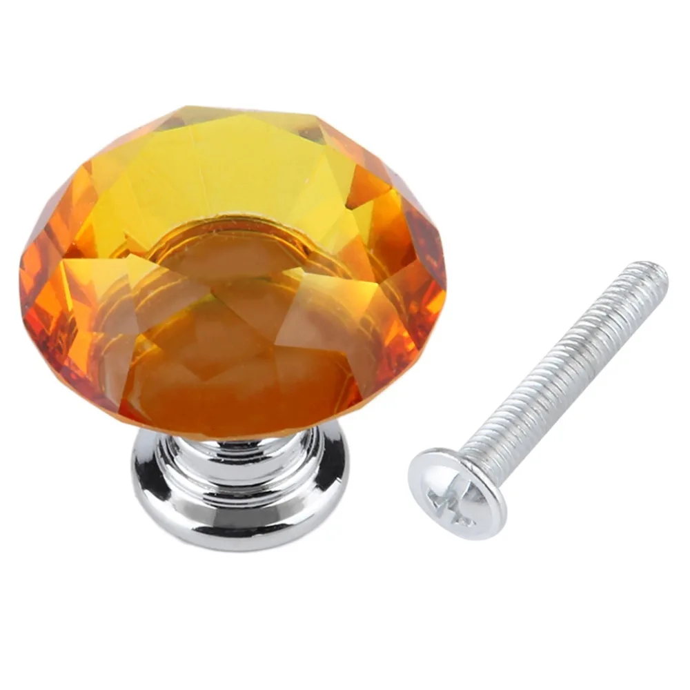 

25mm Diamond Crystal Cupboard Cabinet Dresser Drawer Wardrobe Door Knob Pull Handle Furniture Accessories