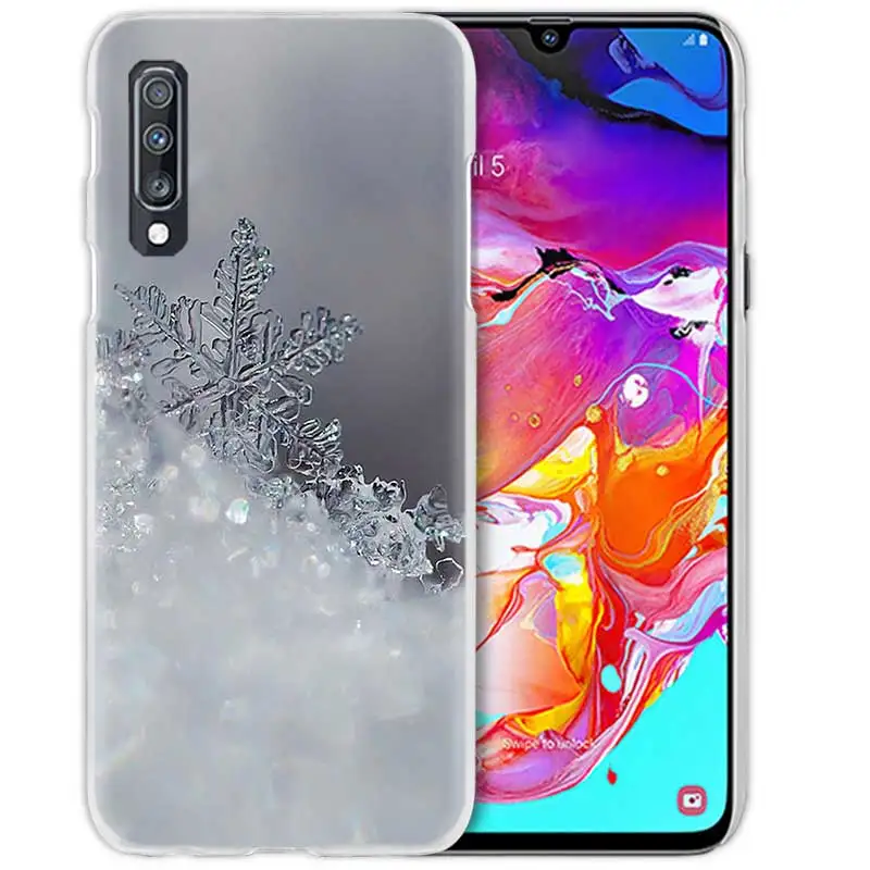 Рождественская Снежинка чехол для samsung Galaxy A50 A70 A20e A60 A40 A30 A20 A10 A8 A6 плюс A9 A7 Жесткий ПК чехол для телефона чехол для нового IPad - Цвет: 05