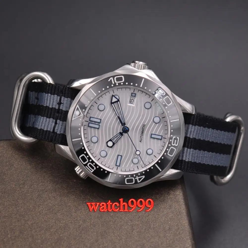 41 мм блигер светящийся керамический Безель белый циферблат сапфировое стекло