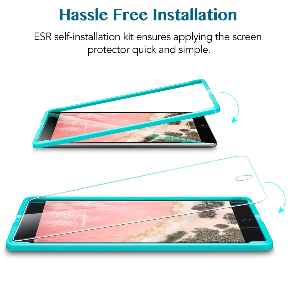 ESR Защита экрана для iPad 9 7 2018 Закаленное стекло пленка Air2 Pro 2017 Защитная стеклянная