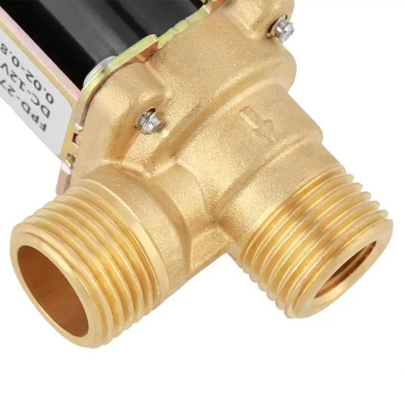 Горячая DC 12V DN15 G1/2 Латунь Электромагнитный клапан нормально закрытый воды входной переключатель с фильтром