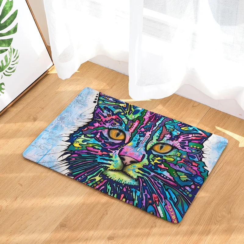 Приветственный напольный коврик с рисунком фланелевый ковер для гостиной 40x60 см