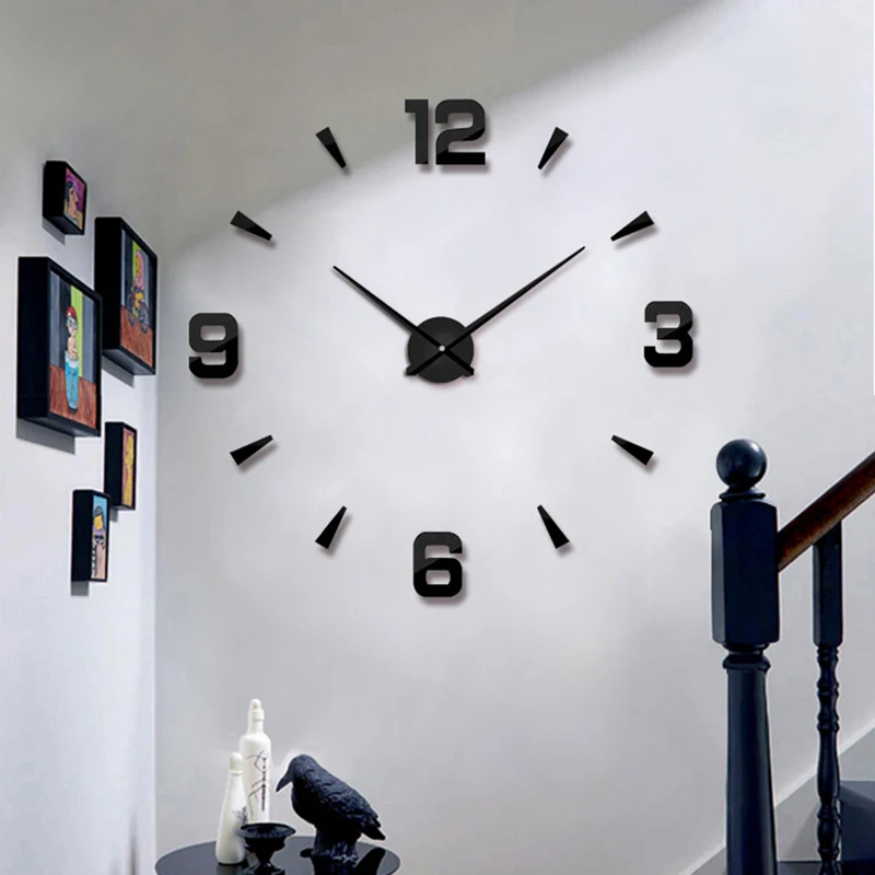 

3d digital wall clock christmas decorations for home living room Fashion wall stickers duvar saati wall watch art clock Free
