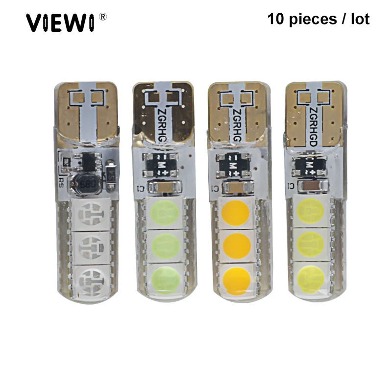 10 шт. t10 w5w 12V 24v led интерьер автомобиля грузовика осветительные лампочки canbus супер