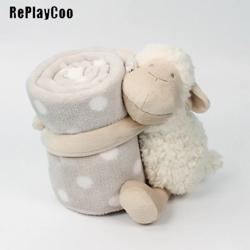 Креативная плюшевая игрушка белая овечья овечка одеяло удобное полотенце